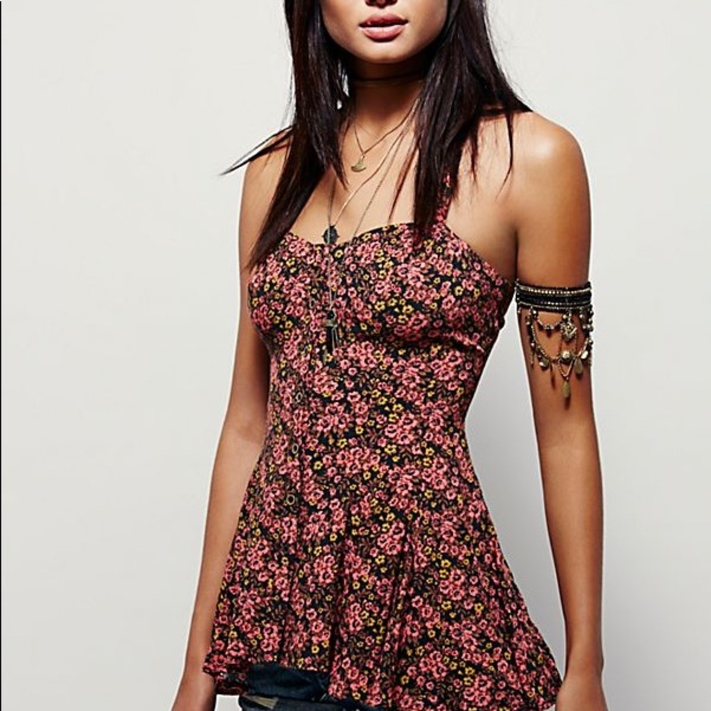 Free People x Jenais floral tank top size XS